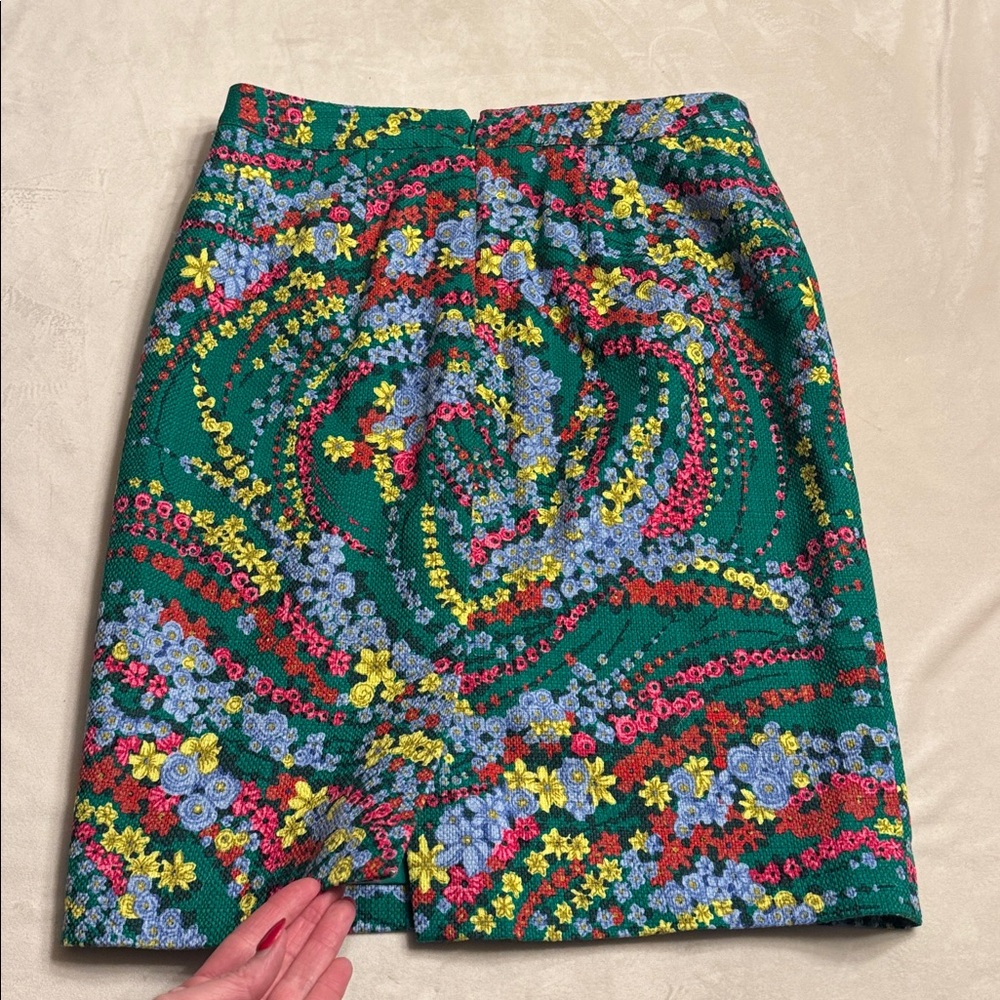 Talbots Green Floral-Print Pencil Skirt - Picture 8 of 11